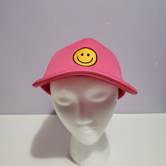 Cap Hat Pink Smiley Face Tricker Adjustable  Unisex - Picture 2 of 8